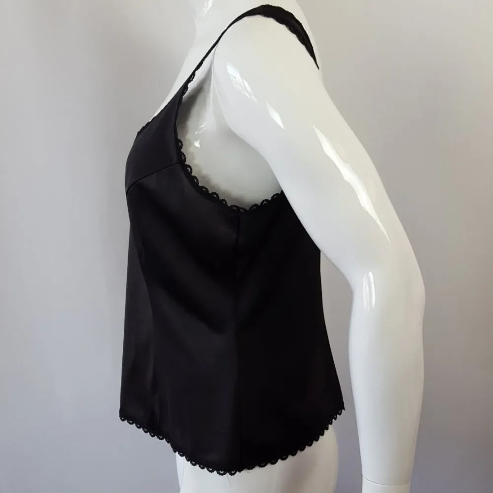 Vintage 80s Sears Black Slip Camisole - Picture 3 of 8